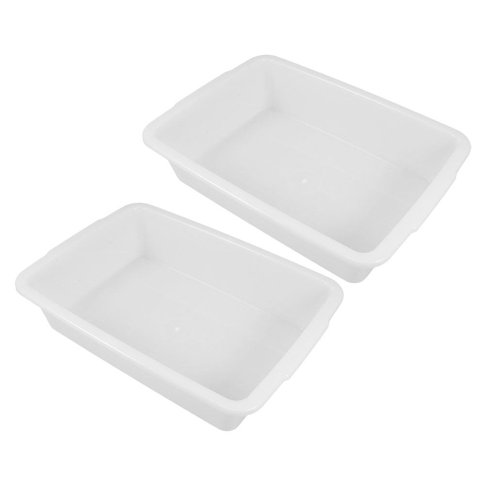 Medical Lab Organization - 2Pcs Plastic Laboratory Tray Rectangular Leakproof