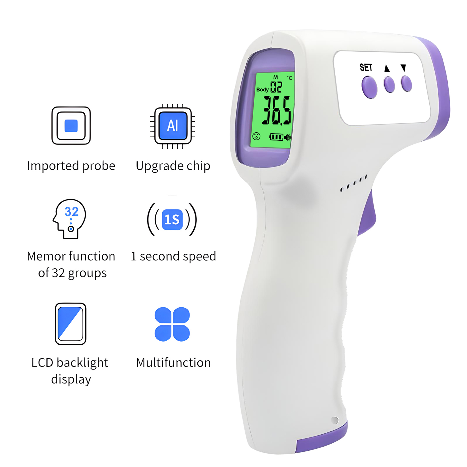 Digital Thermometer Infrared - Household Outdoor non-contact Forehead Digital Display