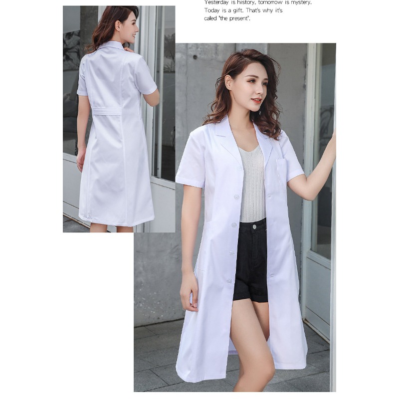Medical Lab Coats - Lab Isolation Gown White Coat Long