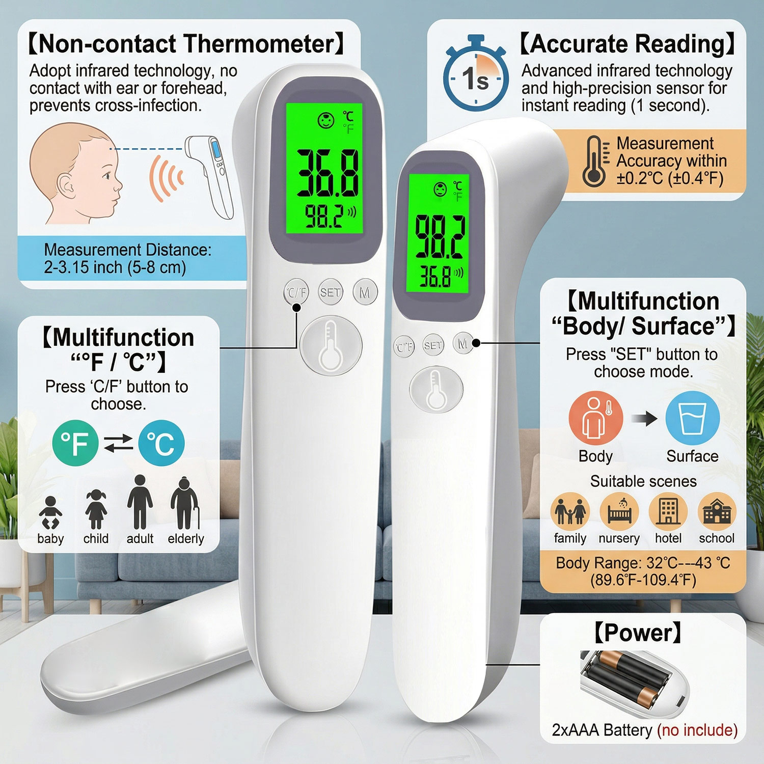 Ear Forehead Infrared Thermome - Digital Thermometer Infrared review and price