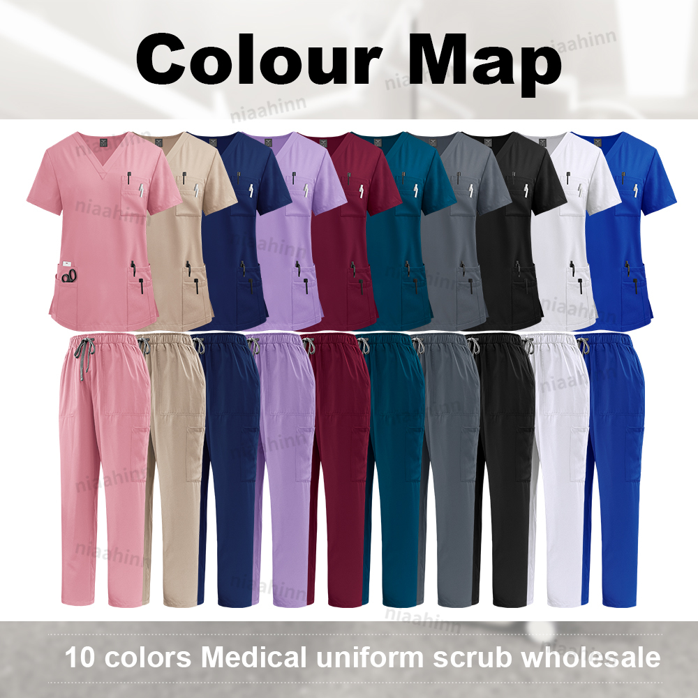 Multicolor Scrubs Uniform Wome - Medical Lab Coats review and price