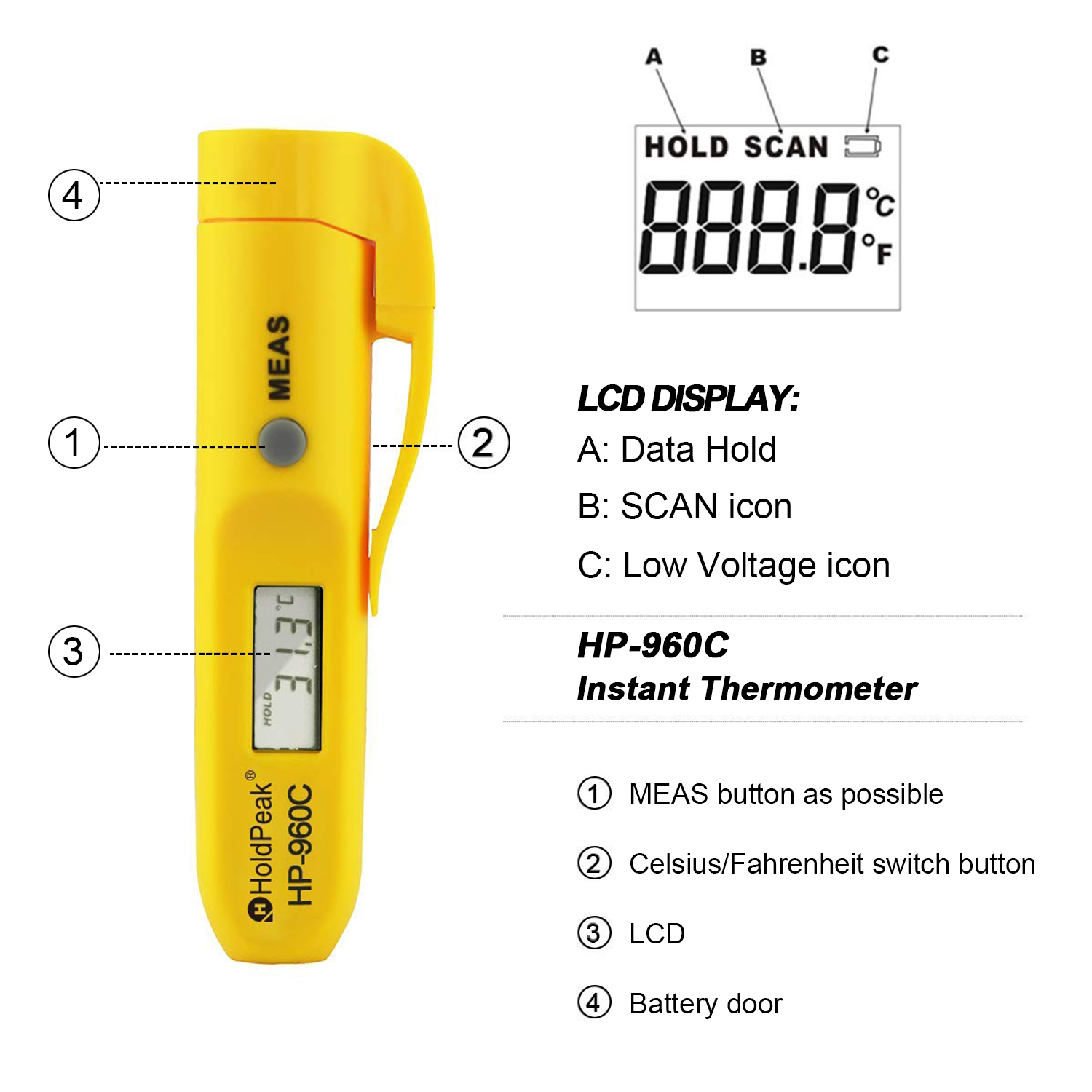 HP-960C Mini Pocket Infrared T - Digital Thermometer Infrared review and price