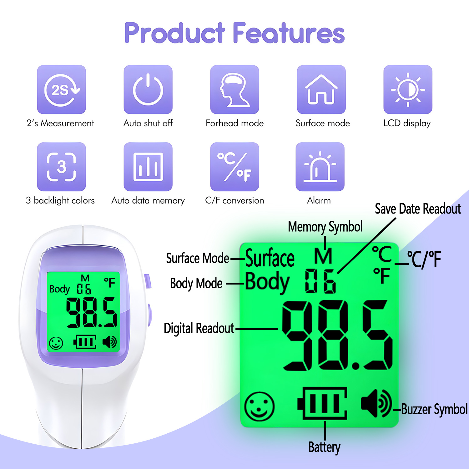 Digital Non-contact Medical Fe - Digital Thermometer Infrared review and price